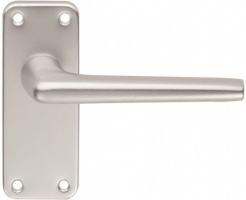 Aluminium Lever Door Handle on Latch Backplate